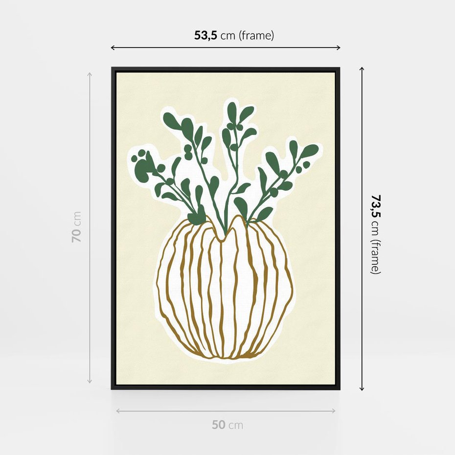 Obraz w ramie 50x70 - Przenikające Formy - abstrakcyjny plakat, kwiaty - rama czarna