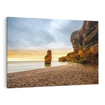 Obraz na płótnie 120x80 - Plaża Morza z Skałami - plaża, morze