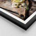 Plakat w ramie 40x50 - Oliwki w restauracji - oliwa, oliwki - rama czarna