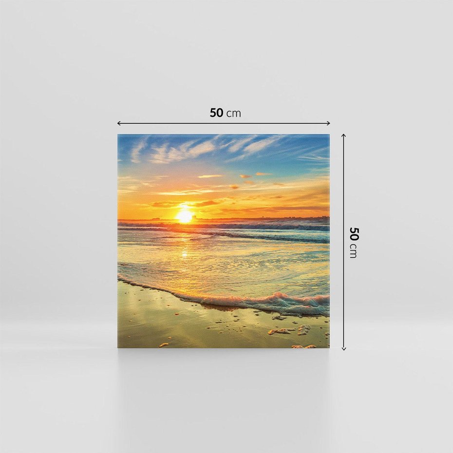 Obraz na płótnie 50x50 - Magia Chwil - zachód słońca,