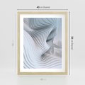 Plakat w ramie 40x50 - Abstrakcyjne Przestrzenie - geometria, 3D - rama drewno