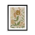 Plakat w ramie 30x40 - Beżowo i Roślinnie - nowoczesny plakat, roślinność - rama czarna