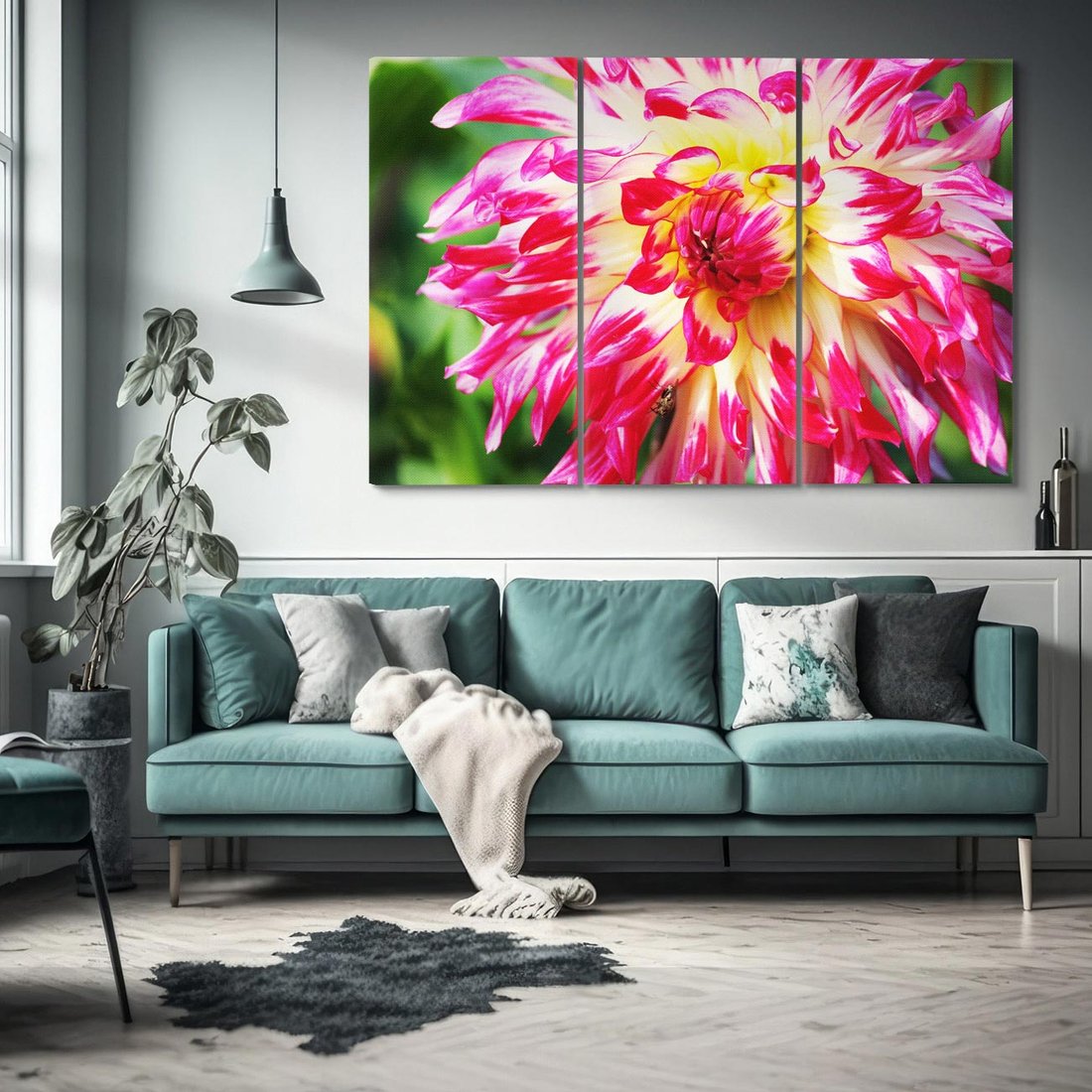 Obraz na płótnie 120x80 - Kwiatowa harmonia - kwiat, kwiaty