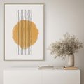 Obraz w ramie 50x70 - Taniec Emocji - abstrakcyjne akwarelowe plamy, nieregularne kreski - rama drewno