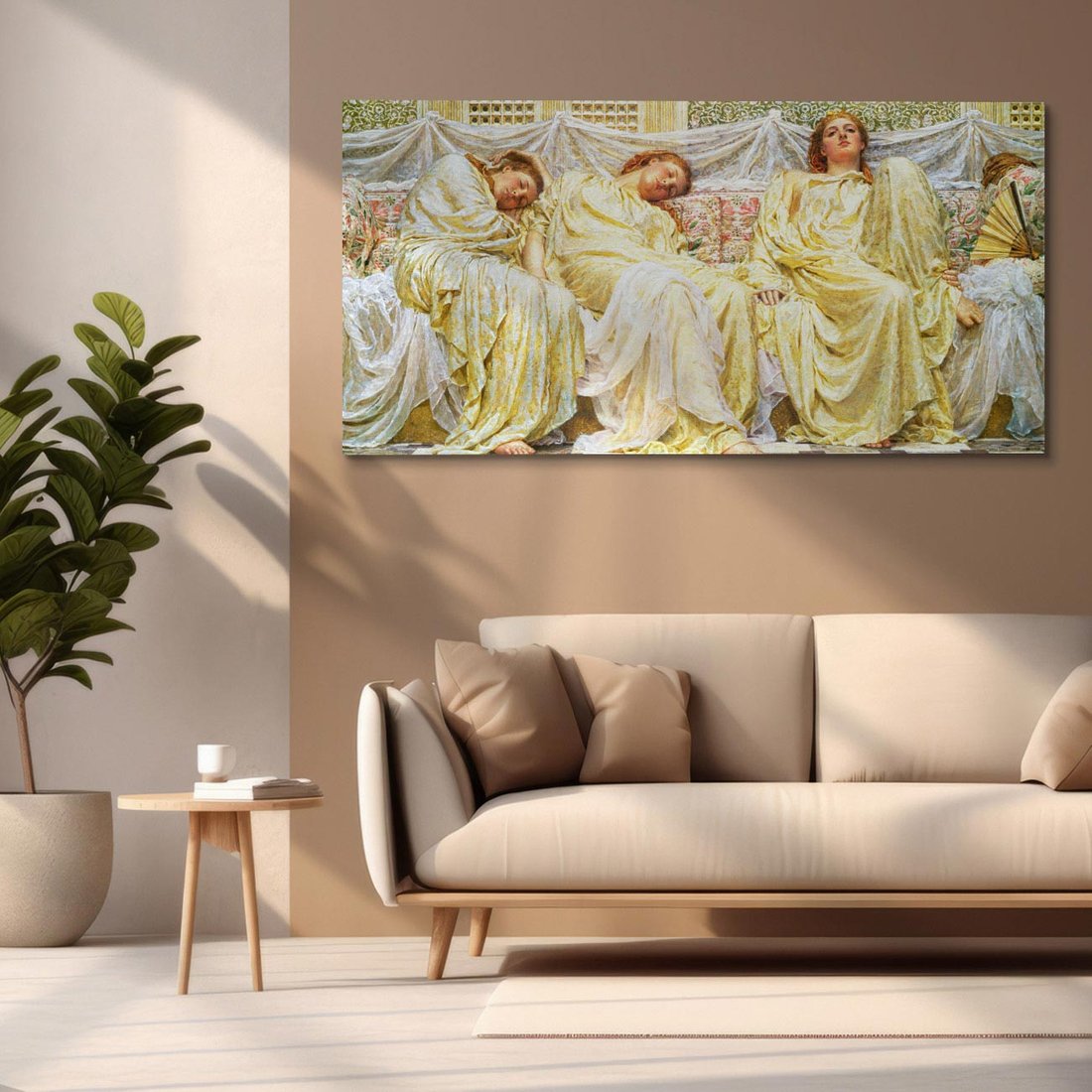 Obraz na płótnie 140x70 - "Marzyciele" (1850-1882) Albert Joseph Moore - Reprodukcja - reprodukcja, obraz na płótnie