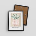 Plakat w ramie 30x40 - Boho Refleksje Natury - gałązki w wazonie, typografia - rama czarna