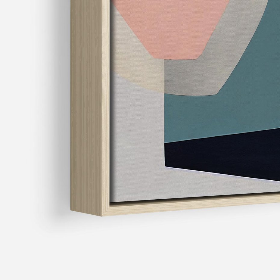 Obraz w ramie 80x80 - Szare Tło Plam - abstrakcyjne plamy, kształty - rama drewno