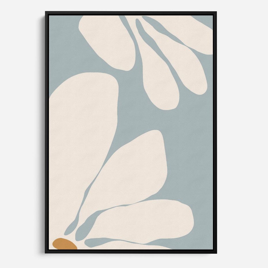 Obraz w ramie 50x70 - Pastelowe Marzenia Kwiatów - kwiaty, nowoczesne i minimalistyczne - rama czarna