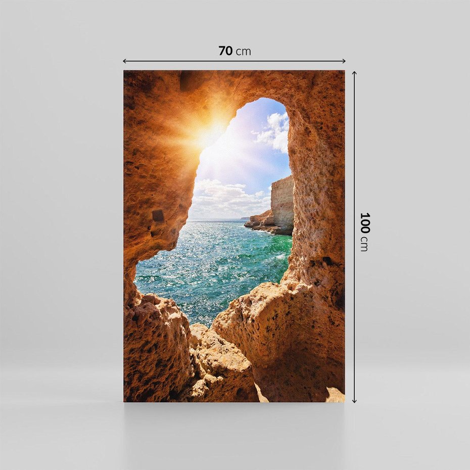 Obraz na płótnie 70x100 - Potęga Natury - morze, klify