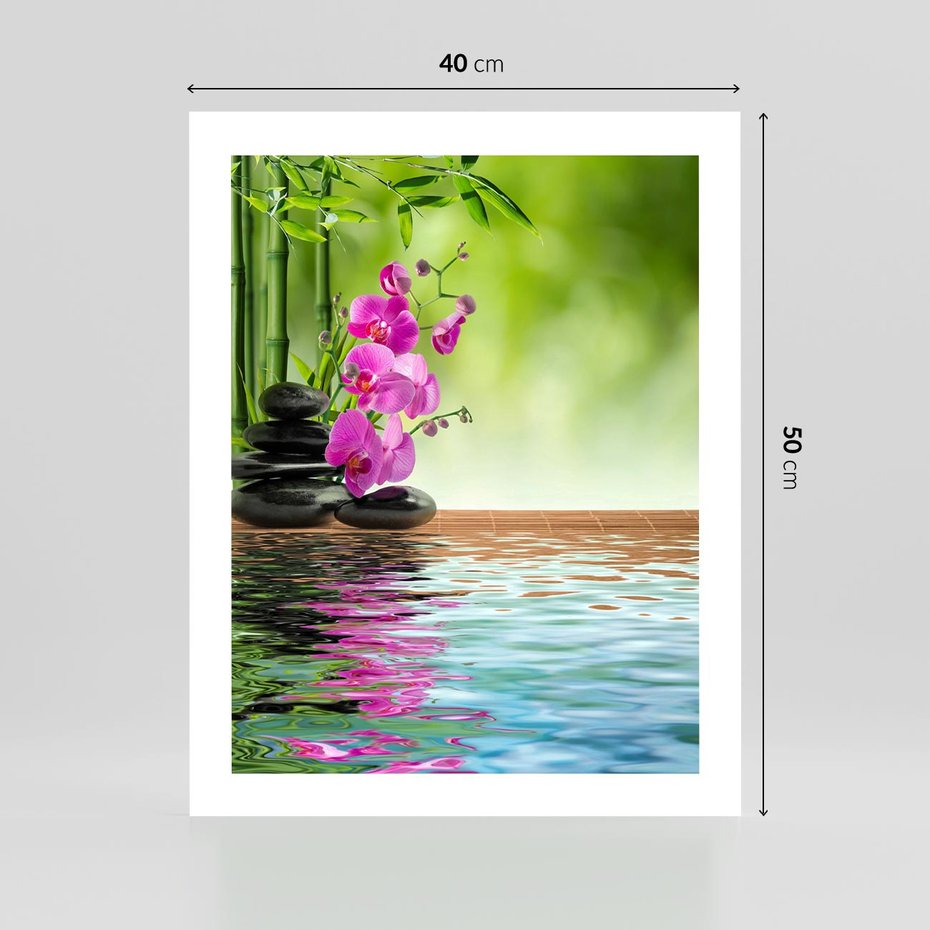 Plakat bez ramy 40x50 - Oaza Storczyka i Wody - spa, storczyk