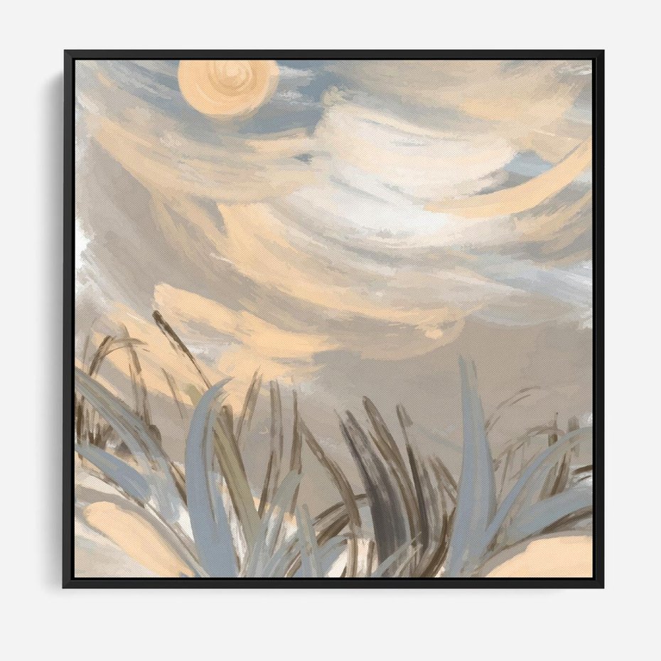 Obraz w ramie 50x50 - Światłości Taniec - akwarela, obraz - rama czarna