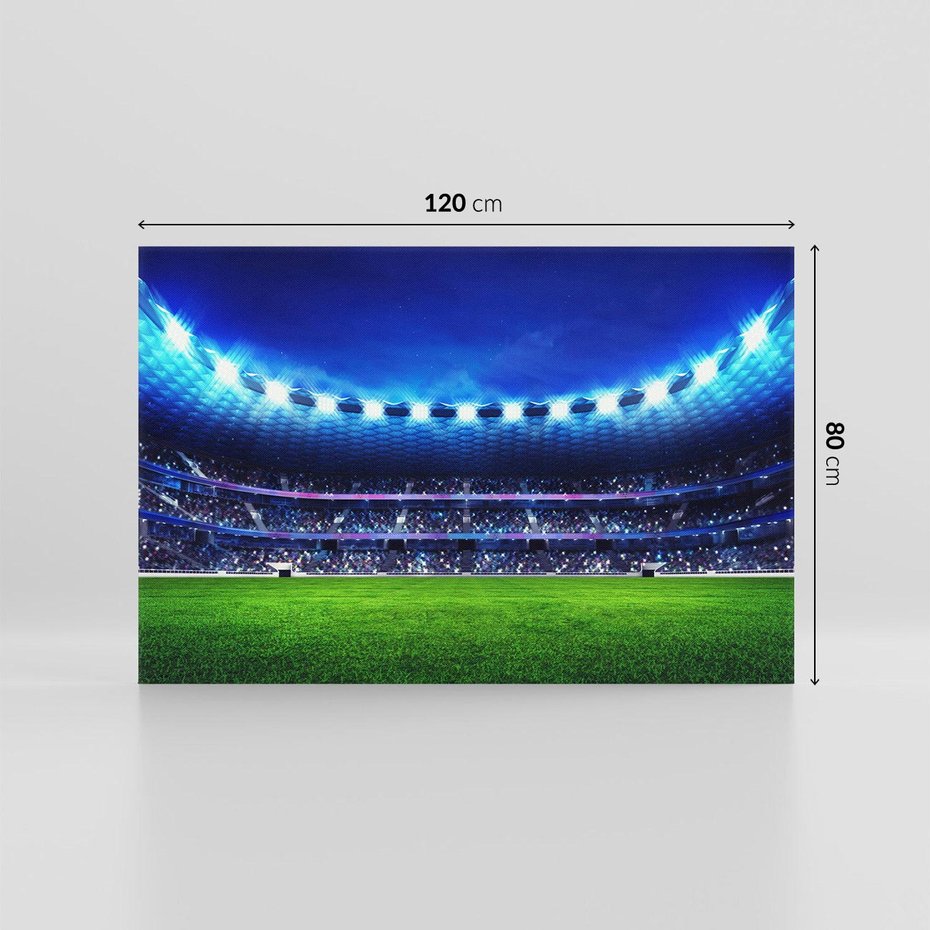 Obraz na płótnie 120x80 - Energia na stadionie - piłka, nożna