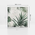 Obraz w ramie 50x50 - Tropikalne Akwarele - tropikalne liście, akwarela - rama biała
