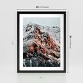 Plakat w ramie 40x50 - Zima na Szczycie - góry, zima - rama czarna