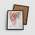 Plakat w ramie 40x50 - Paznokcie jak dzieło sztuki - paznokcie, manicure - rama czarna