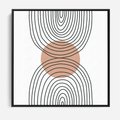 Obraz w ramie 50x50 - Przenikające Widzenia - półkola, koło - rama czarna