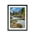 Plakat w ramie 30x40 - Górski strumyk w harmonii - strumyk, górski - rama czarna