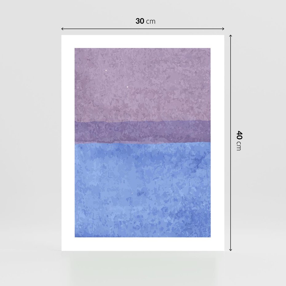 Plakat bez ramy 30x40 - Taniec Światła - kolorowe akwarelowe pasy, odcienie fiolet