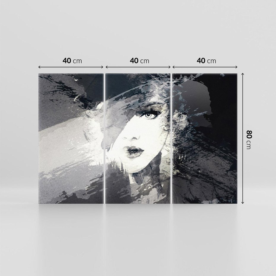 Obraz na płótnie 120x80 - Abstrakcyjna wizja kobiety - abstrakcja, kobieta