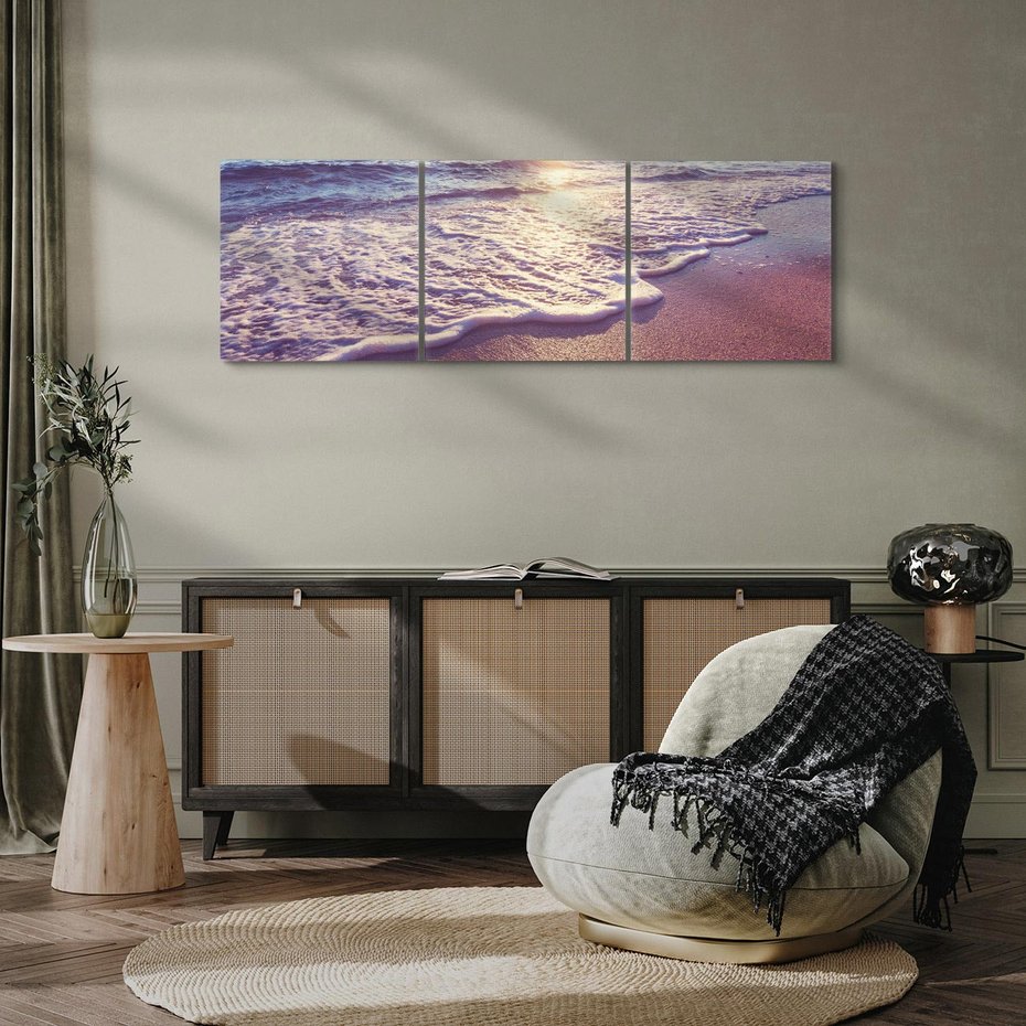 Obraz na płótnie 120x40 - Plaża: błogie chwile nad morzem - plaża, morze