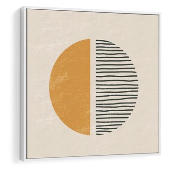 Obraz w ramie 80x80 - Kształty Nowych Granic - nowoczesna sztuka, minimalizm - rama biała