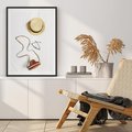 Plakat bez ramy 30x40 - Artystyczna Dusza - boho kompozycja, kapelusz słomkowy