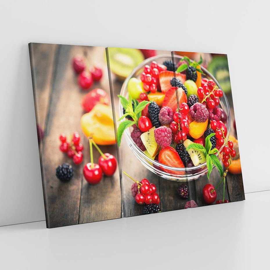 Obraz na płótnie 120x80 - Kulinarne rozkosze - miska, owoce