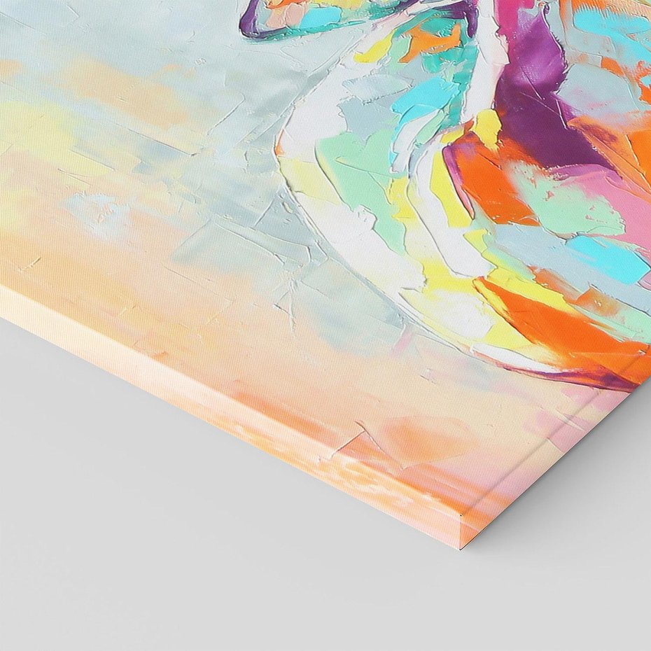 Obraz na płótnie 100x50 - Impresje snów malarza - kolorowy olejny obraz, jeleń ryczący na rykowisku