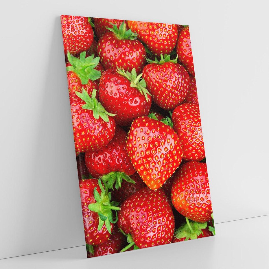 Obraz na płótnie 80x120 - Słodkie kuszenie - truskawki, owoce