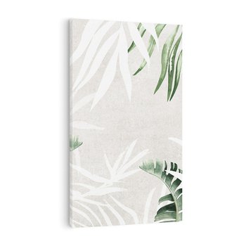 Obraz na płótnie 80x120 - Zielony Raj - monstera, palmy