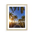 Plakat w ramie 40x50 - Rajskie palmy w tropikalnym raju - palmy, tropiki - rama drewno