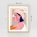 Plakat w ramie 40x50 - Kobieca Esencja - nowoczesny plakat, styl retro - rama drewno