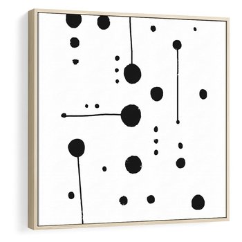 Obraz w ramie 50x50 - Złudne Odbicia - abstrakcja, minimalizm - rama drewno