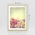 Plakat w ramie 30x40 - Delikatne kwiaty pastelowe - kwiaty, pastelowe - rama drewno
