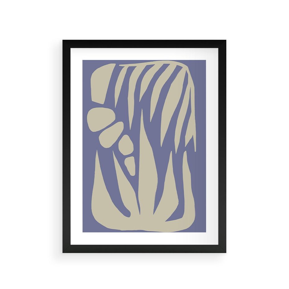 Plakat w ramie 30x40 - Kształty Niewidzialnych Granic - abstrakcyjna sztuka, skandynawski styl - rama czarna