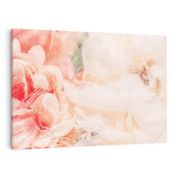 Obraz na płótnie 100x70 - Kwiatowe hafty marzeń - abstrakcja przypominająca kwiaty, róże