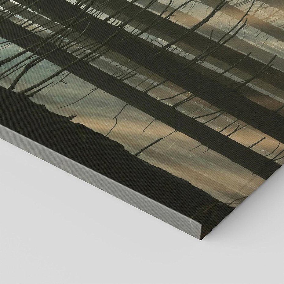 Obraz na płótnie 100x50 - Urok lasu: drzewa w pełnej okazałości - las, drzewa