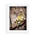 Plakat w ramie 50x70 - Oliwki w restauracji - oliwa, oliwki - rama biała