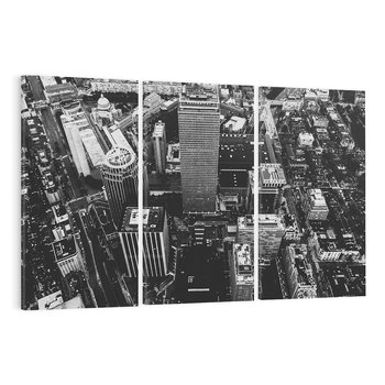 Obraz na płótnie 120x80 - Kontrastujące miasto - miasto, biało