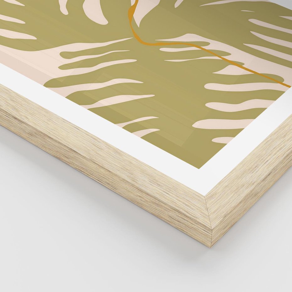 Plakat w ramie 50x70 - Konturem Zmiękczane - minimalistyczny obraz, nowoczesny - rama drewno