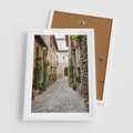 Plakat w ramie 50x70 - Urok Uliczki we Włoszech - uliczka, Włochy - rama biała