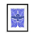Plakat w ramie 50x70 - Etniczne Rekwizyty - etniczne roślinne wzory, granat - rama czarna