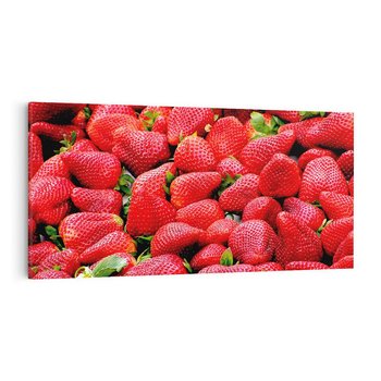 Obraz na płótnie 120x60 - Truskawki Czerwone Kropki Uczuć - truskawki, owoce