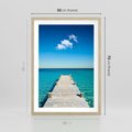 Plakat w ramie 50x70 - Letnie Morskie Uczucie - morze, pomost - rama drewno