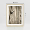 Plakat w ramie 30x40 - Sepia na Polu - kombajn, pole - rama drewno
