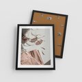 Plakat w ramie 40x50 - Urok Pudrowego Różu - zdjęcie, moda - rama czarna