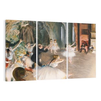 Obraz na płótnie 120x80 - The Rehearsal Onstage (1874), Edgar Degas - Reprodukcja - reprodukcja, obraz na płótnie