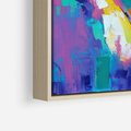 Obraz w ramie 50x70 - Olejne Wibrujące Emocje - abstrakcyjny obraz, różne kolorowe maźnięcia pędzla - rama drewno