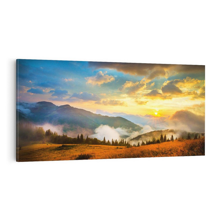 Obraz na płótnie 100x50 - Urok Górskiej Przyrody: Ukraina - góry, ukraina