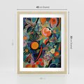 Plakat w ramie 40x50 - Echa Nietuzinkowych Wzorców - abstrakcyjny obraz olejny, jak picasso - rama drewno